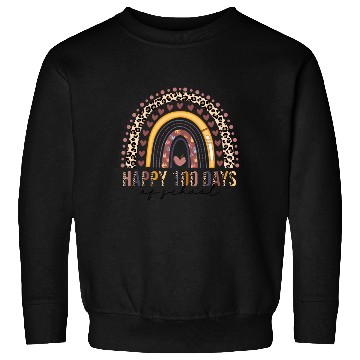 Discover Happy 100Th Day Of School Leopard Rainbow Teacher Sweatshirts