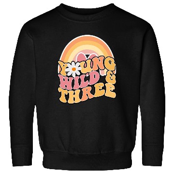 Discover Daisy Birthday Young Wild 3 Boho 3rd Birthday Sweatshirts