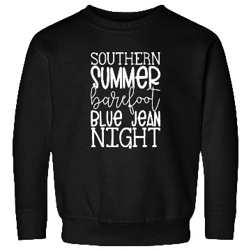 Discover Southern Summer Barefoot Blue Jean Night Sweatshirts