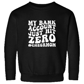 Discover My Bank Acco Just Hit Zero Cheer Mom Groovy Sweatshirts