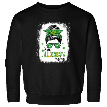 Discover One Lucky Mama St Patric Day Mom Mother Shamrock Sweatshirts