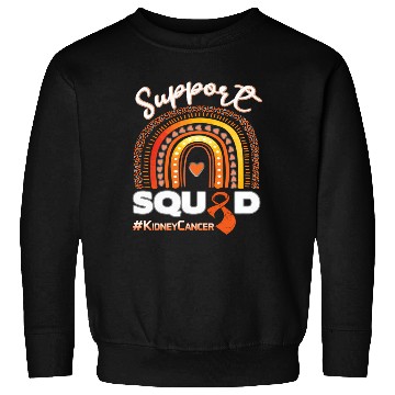 Discover Kidney Cancer Support Squad Dark Blue Ribbon Sweatshirts