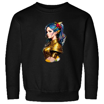 Discover Artistic Comic Style Nordic Medieval Fantasy Woman Sweatshirts