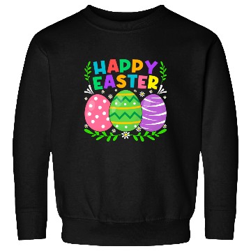 Discover Happy Easter Day Bunny Eggs Easter Sweatshirts