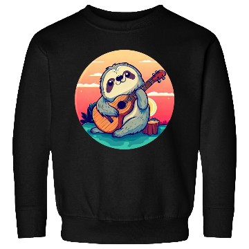 Discover Sloth with Guitar in Sunset Sweatshirts
