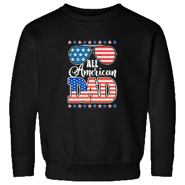 Discover All American Dad Usa Sunglasses Flag Father's Day Sweatshirts