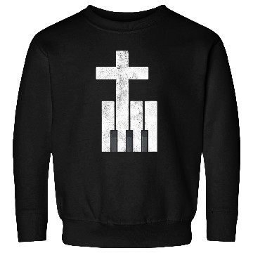 Discover Piano Cross Christian Pianis Sweatshirts