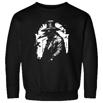 Discover black and white doctor plague horror style Sweatshirts