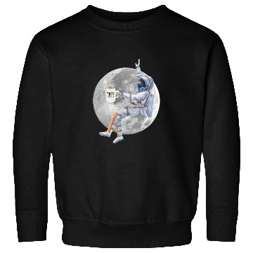 Discover Coffee Astronaut Relaxing On The Moon Sweatshirts