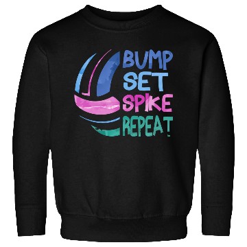 Discover Volleyball Bump Set ke Repeat Blue Purplen Sweatshirts