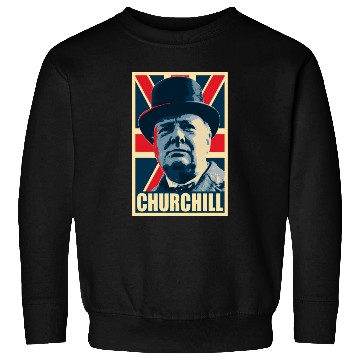 Discover Winston Churhill Union Jack Propaganda Pop Art Sweatshirts