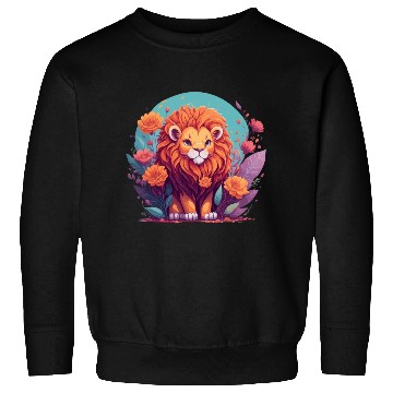 Discover Illustration Cute Kawaii lion - lion lovers gift Sweatshirts