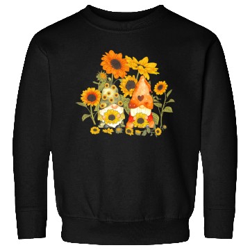 Discover Unique Sunflower Gnome For Hippies & Gardener Sweatshirts