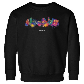Discover Kyiv Ukraine Watercolor y Line Sweatshirts