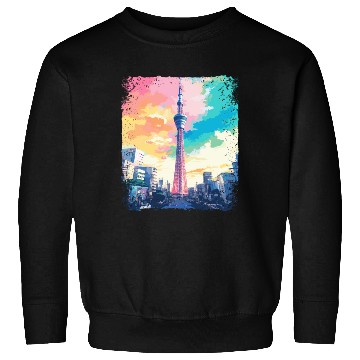 Discover Tokyo Skytree Vaporwave Aesthetic Japanese Sight Sweatshirts