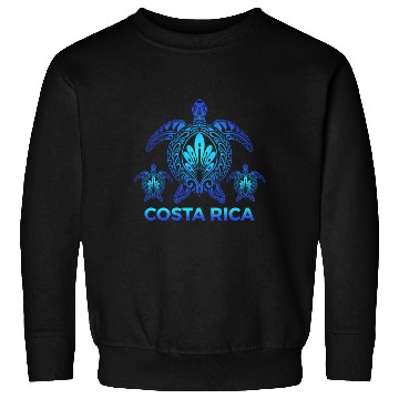 Discover Vintage Costa Rica Ocean Blue Sea Turtle Sweatshirts