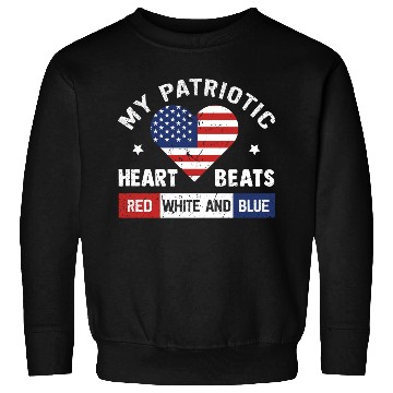 Discover My Patriotic heart red white blue 4th of July Sweatshirts