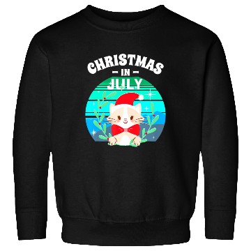 Discover Christmas in July for Women Men Cat Christmas Sweatshirts