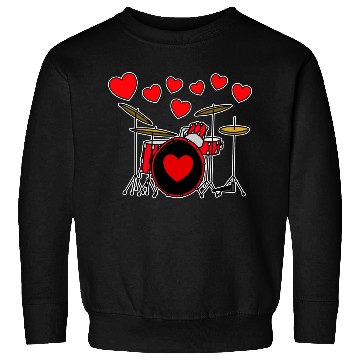 Discover Valentines Drummer Drum Teacher Wedding Musician Sweatshirts