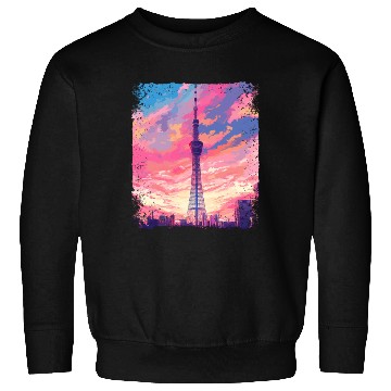 Discover Vaporwave Aesthetic Skytree Tokyo Japanese Sight Sweatshirts