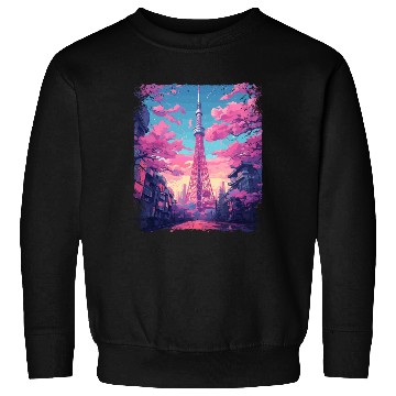 Discover Vaporwave Aesthetic Skytree Tokyo Japanese Sight Sweatshirts