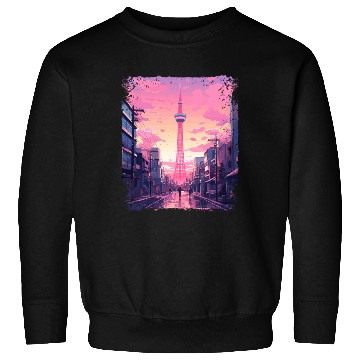Discover Aesthetic Vaporwave Skytree Tokyo Japanese Sight Sweatshirts