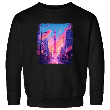 Discover Vaporwave Aesthetic Japanese Skytree Tokyo Sight Sweatshirts