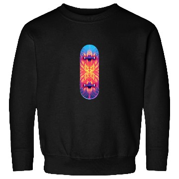 Discover Skateboarding Skateboard Abstract Pattern Sweatshirts