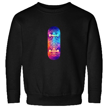 Discover Skateboarding Skateboard Abstract Pattern Sweatshirts
