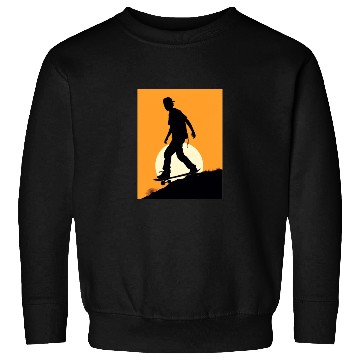 Discover Skateboarding Skateboarder Skater Silhouette Sweatshirts