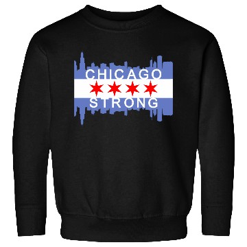 Discover Chicago Strong Chitown City yline Flag Sweatshirts