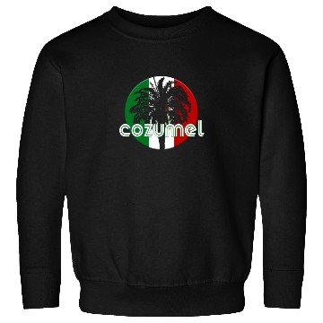Discover Cozumel Mexico Flag Native Palm Tree Mexican Sweatshirts