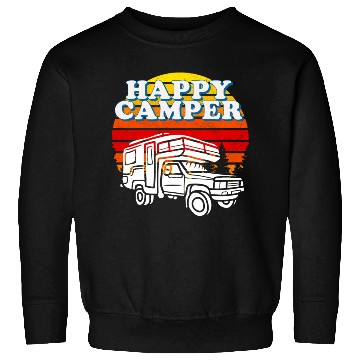 Discover Happy Camper Funny Camping Lover Sweatshirts