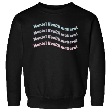 Discover Mental Health Matters | Wavy Retro French Gray Sweatshirts