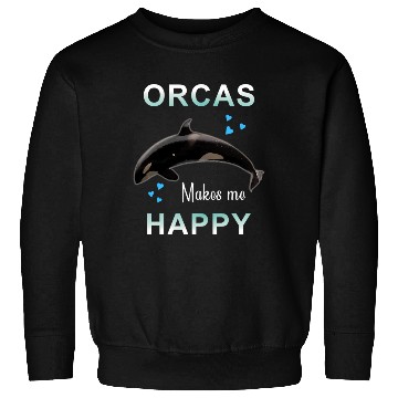 Discover Orcas Make Me Happy Killer Whale Sweatshirts