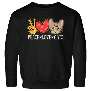 Discover Peace Love Cats Kitten Meowsome Cat Sweatshirts