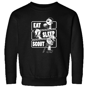 Discover Eat Sleep Scout Repeat Hiking Scouting Scout Sweatshirts