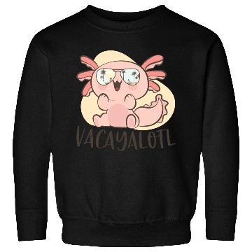 Discover Funny Axolotl Lover Pun Vacayalotl Cute Beach Sweatshirts