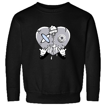 Discover Heart Crying Cement Grey 11S Sweatshirts