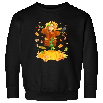 Discover Scarecrow Pumpkin Garden Hello Thanksgiving Sweatshirts