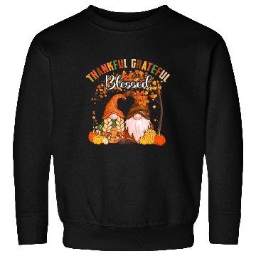 Discover Thankful Grateful Blessed Gnomes Fall Autumn Sweatshirts
