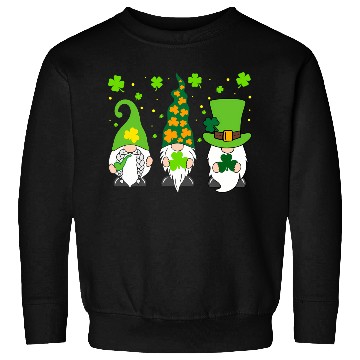 Discover St Patrick'S Day Three Gnomes Shamrock Irish Sweatshirts