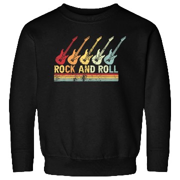 Discover Vintage Retro Rock And Roll Guitar Music Sweatshirts