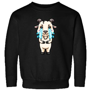 Discover Goat Sad Crying Emoticon Sweatshirts
