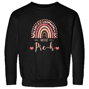 Discover Back To School Hello PreK Teacher Leopard Rainbow Sweatshirts
