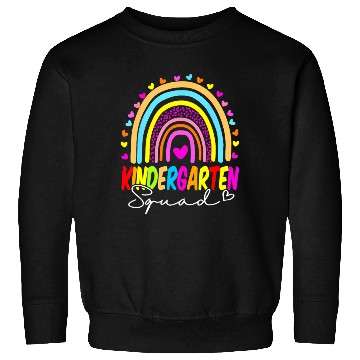 Discover Back To School Kindergarten Squad Rainbow Teacher Sweatshirts
