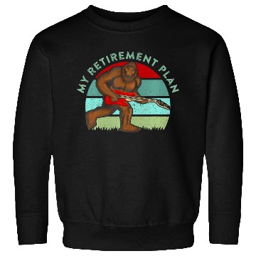 Discover My Retirement Plan Funny Bigfoot Guitar Player Sweatshirts