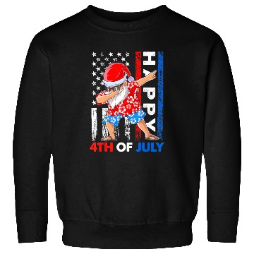 Discover Summer Santa Dabbing Happy Christmas In July 4th Sweatshirts