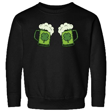 Discover Drinking Green Beer Boobs Shamrock Irish Patric Sweatshirts