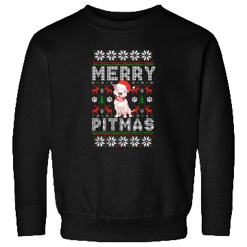 Discover Pitbull Merry Pitmas Ugly Sweatshirts